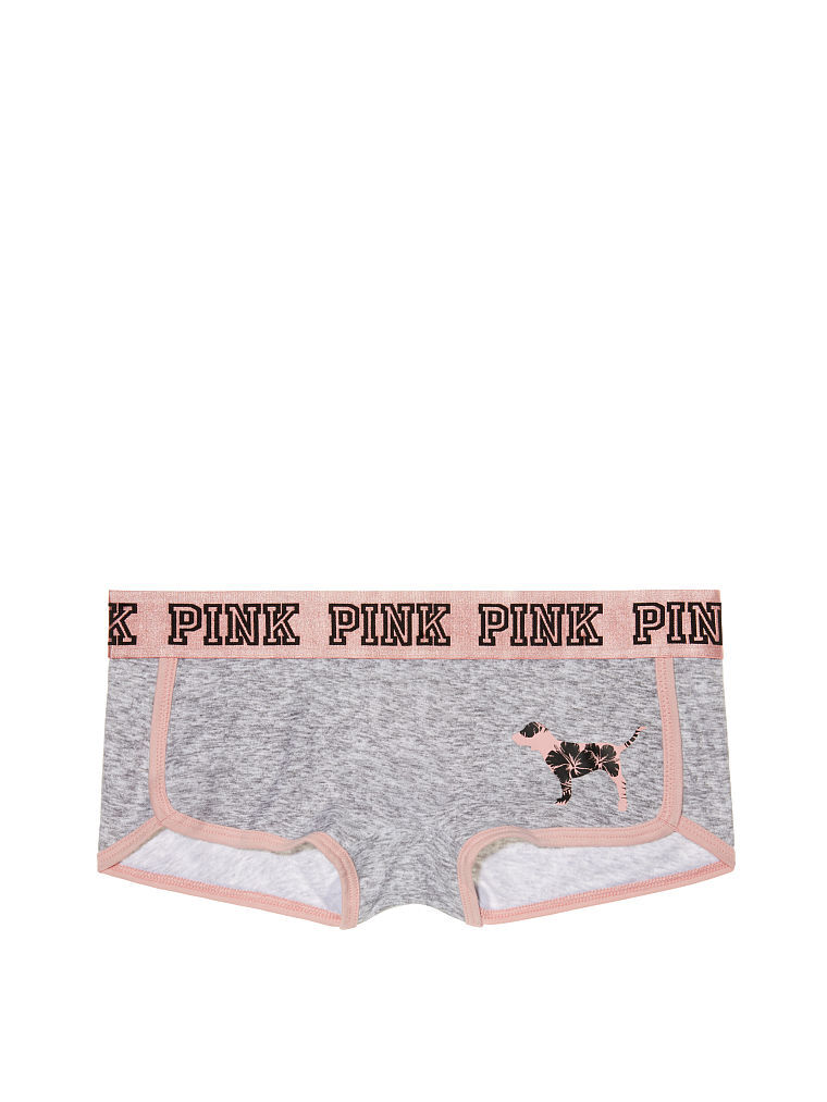 Victoria’s Secret PINK Logo Boyshort Panty Floral Dog Logo *select size*