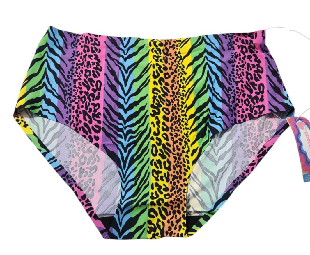 Cheek Boss Panty Womens XL Boyshort Underwear Panties Multi-color Animal Print
