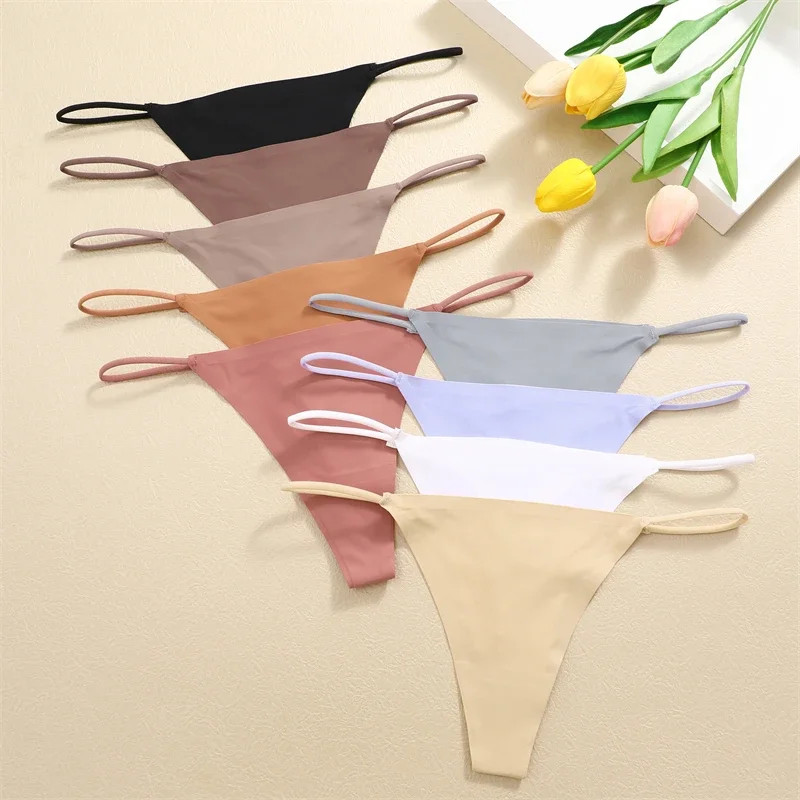 Premium Womens Seamless Thin Strap Thong G-String 10PCS Set XS-XL Sexy Underwear