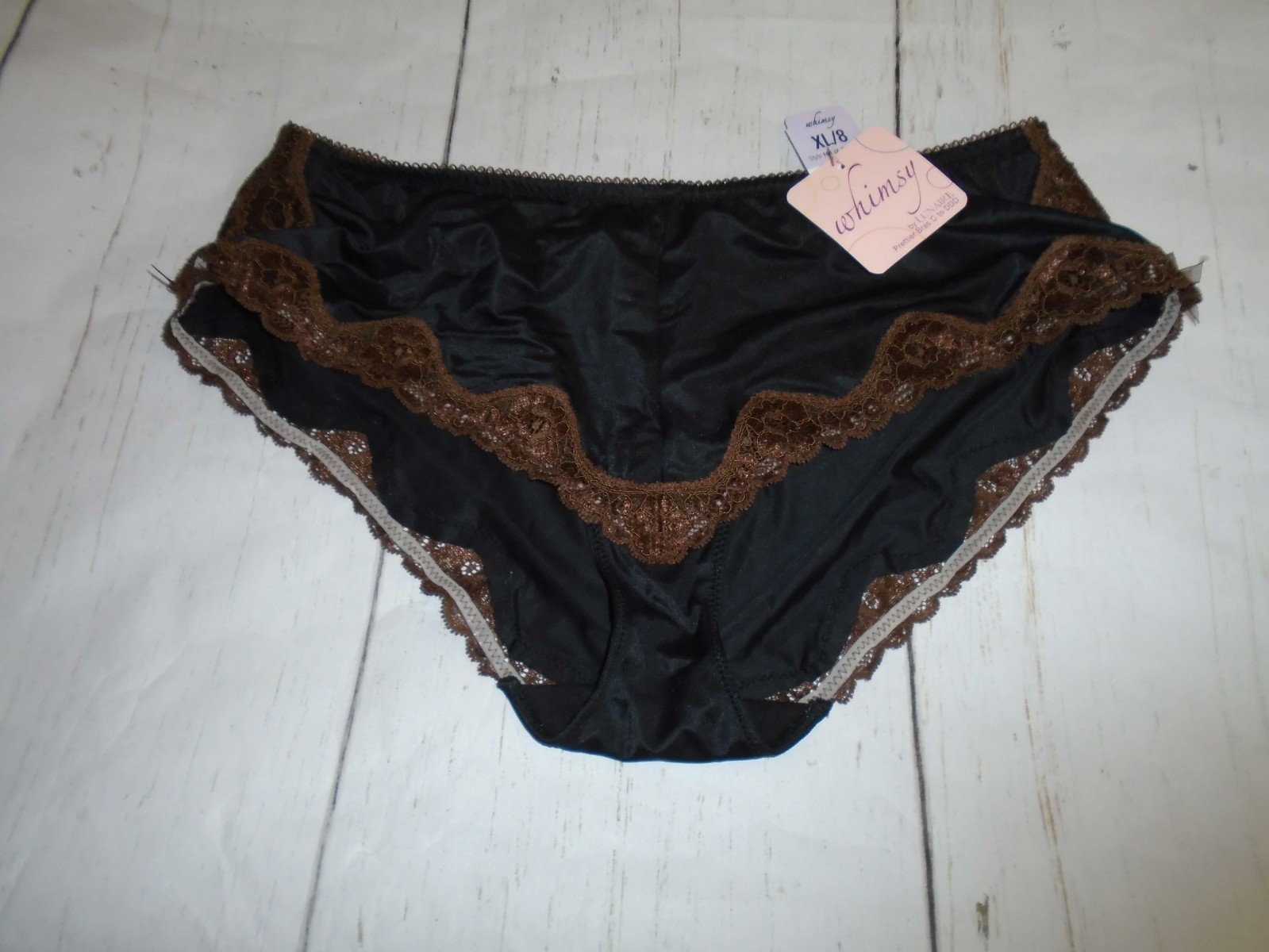 NWT Black & Brown Women’s WHIMSY Hipster Panties XL 8