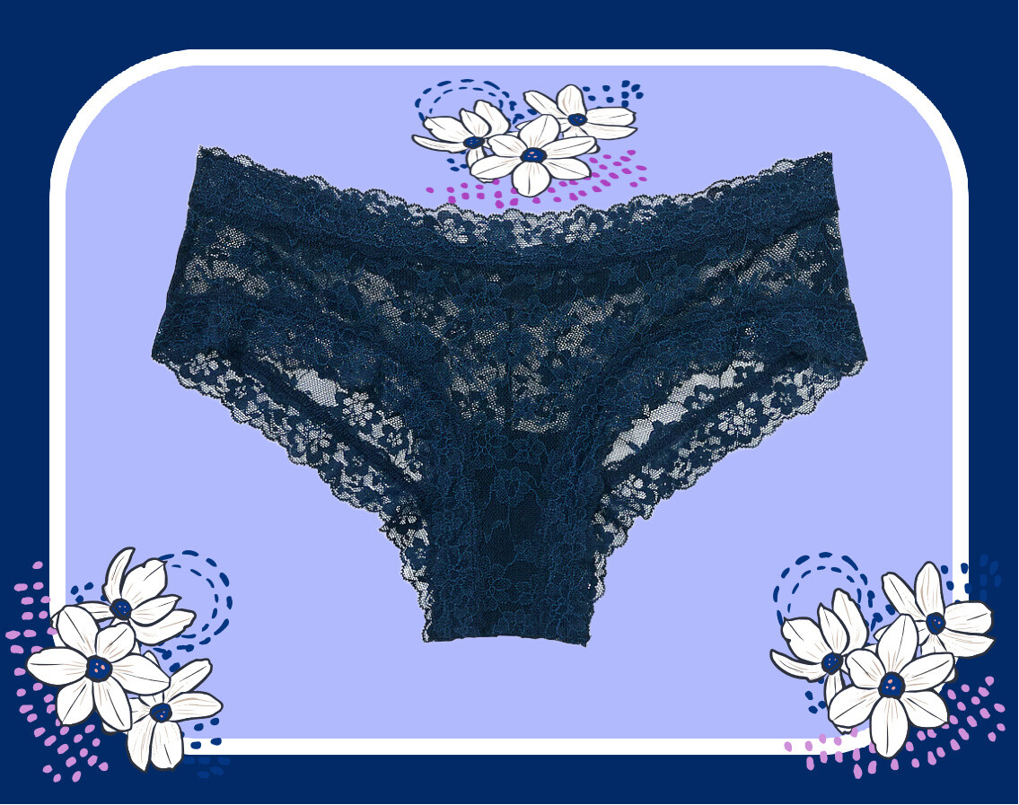 XS S M L XL XXL DK NAVY ALL FLORAL LACE THE LACIE Victorias Secret CHEEKY Panty