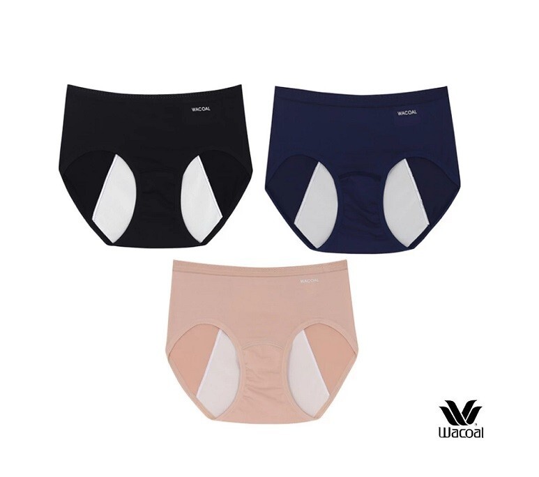 (SET of 3) Wacoal Overnight Panty Mid Waist Women Period Protect (WU5E01/WU5T01)