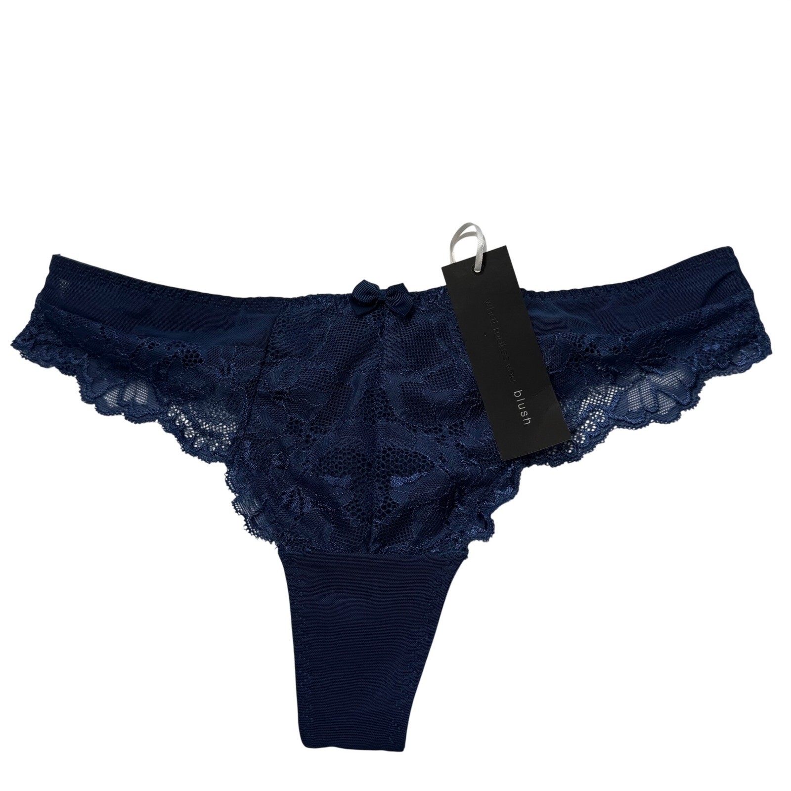 Blush Harlow Lace Thong French Blue Small