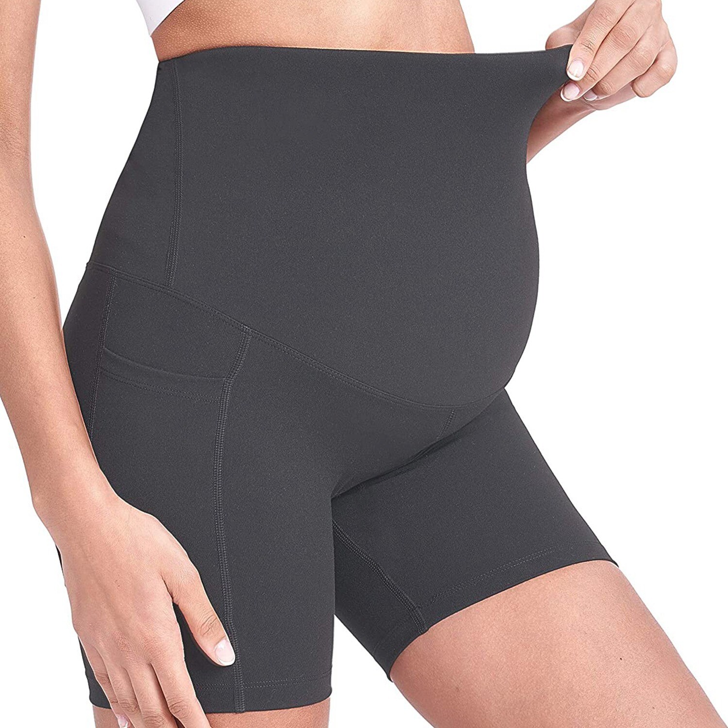 High Waisted Mid Thigh Seamless Pregnancy Underwear Over Bump Prevent