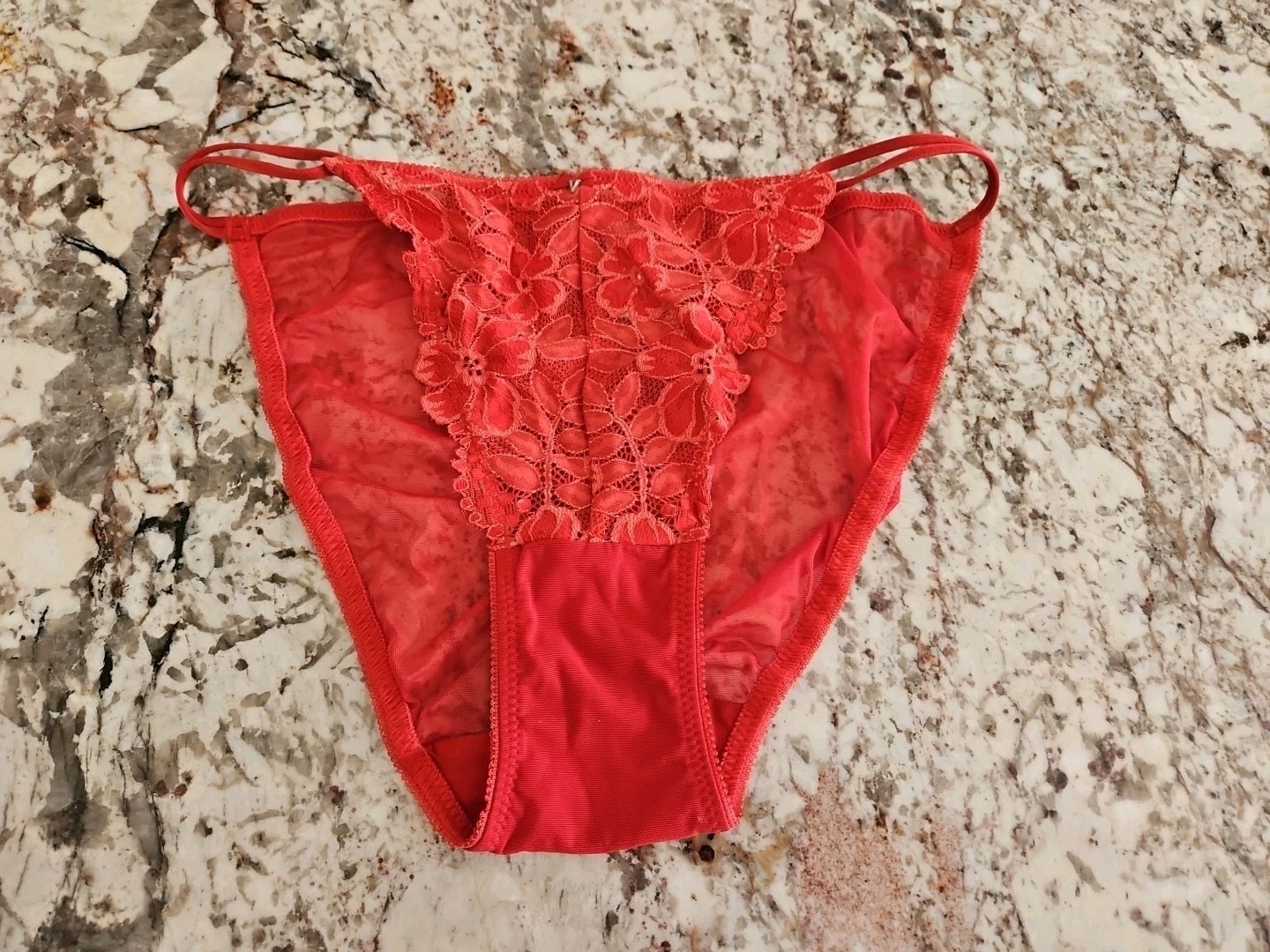 True Vintage Victoria’s Secret Double String Bikini Panty Large Sheer