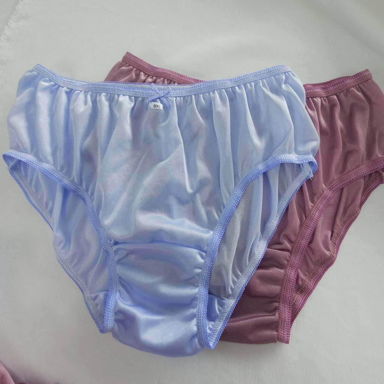 6 Bikini Panties Underwear Woman Men Light Nylon Soft Briefs Hip38″-42″XL/Purple