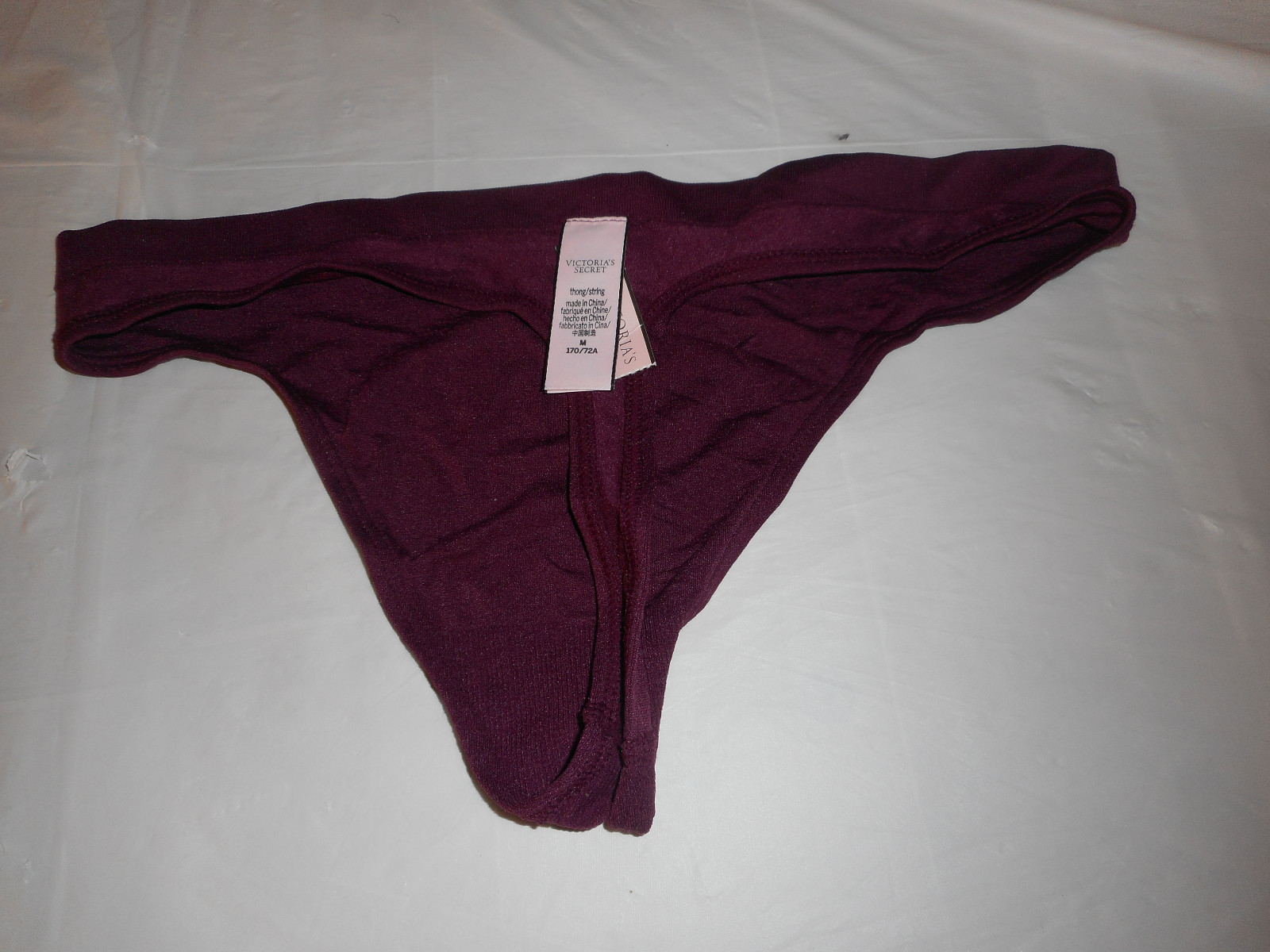 VICTORIA’S SECRET BURGANDY THONG/STRING PANTY MEDIUM