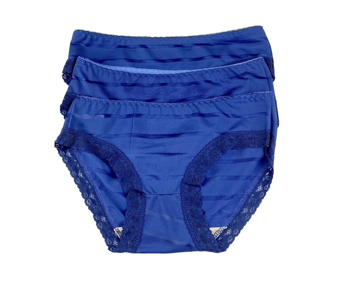 Women’s Chuns Fashion Semi-Opaque Bikini Panties Size Small 3 pack