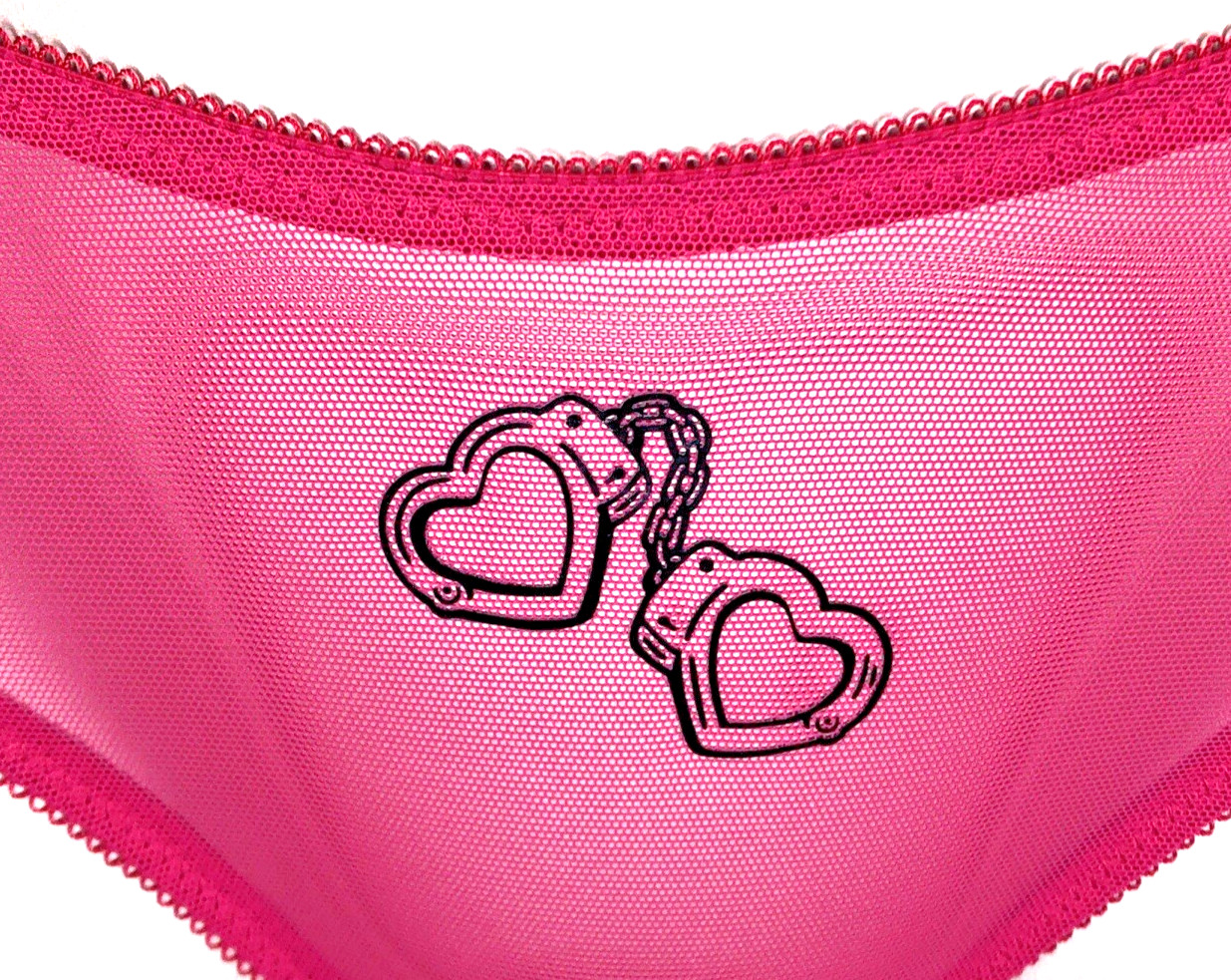 Victoria’s Secret Very Sexy NWT Medium Pink Crotchles Mesh Cheeky Panty High Leg