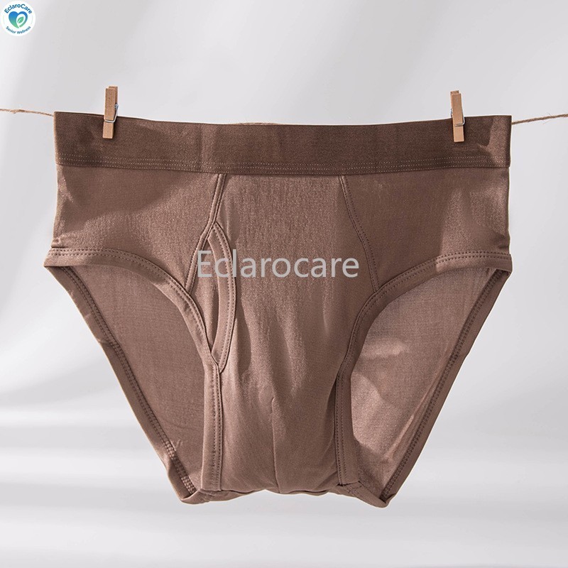 Men’s Briefs U-Shaped Antibacterial Mulberry Silk Double-Sided Knit Breathable