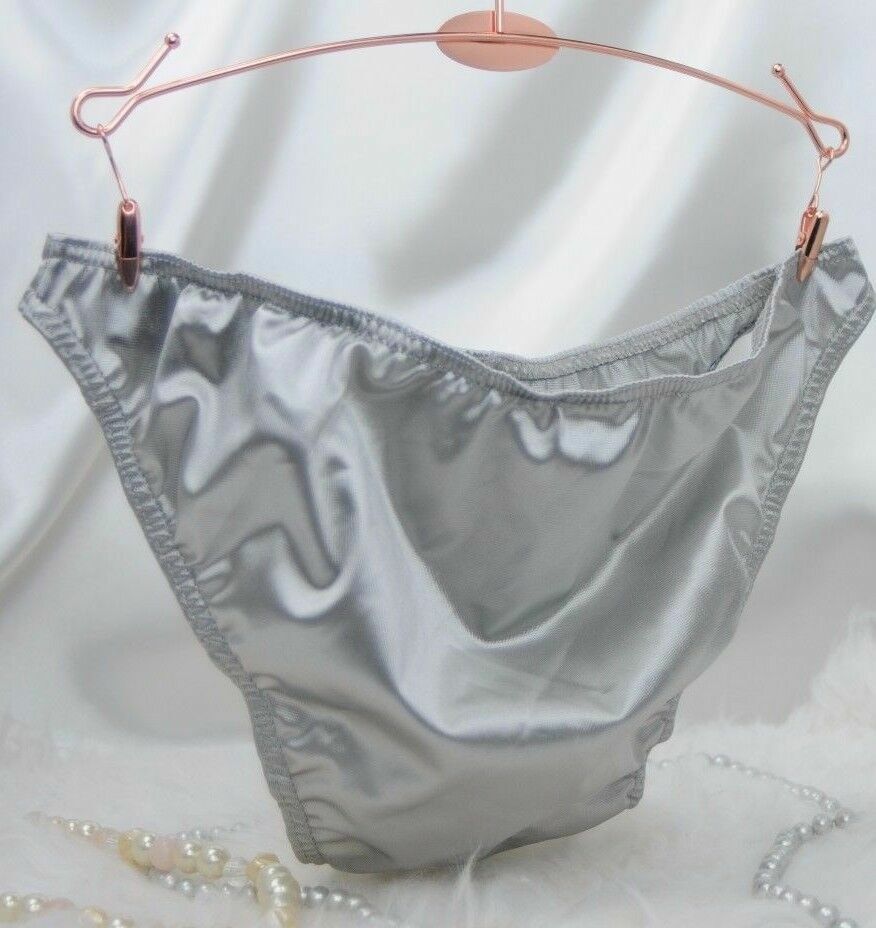 MENS SATIN Divine silky smooth shiny wetlook Sissy pouch bikini panties L – XXL