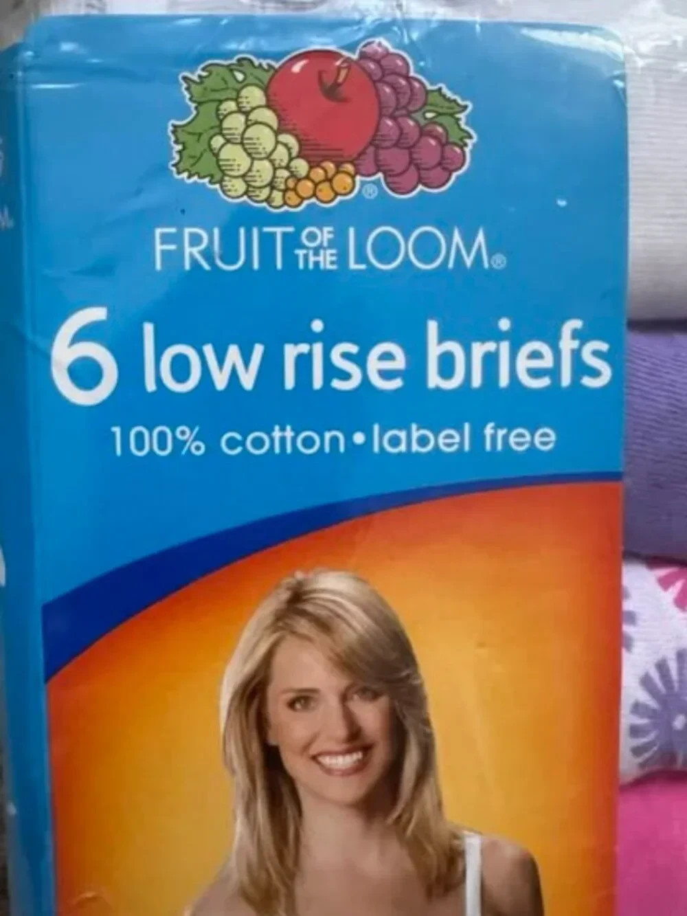 Fruit of the Loom Women’s Low Rise Briefs Size 5 6-Pack 100% Cotton New Sealed