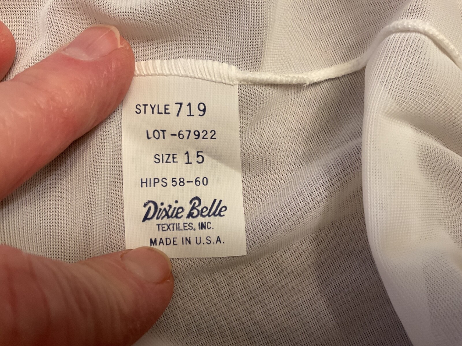 Dixie Belle Scallop Trim Brief White Panty Size 15 Style 719 NWT Made in USA