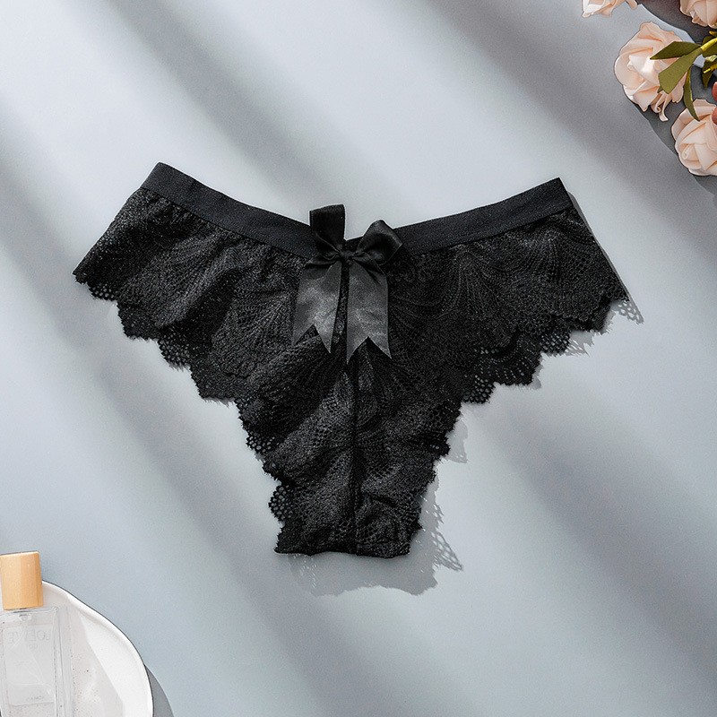 4 Pack Lot Sexy Womens Lace Panties Thongs See Through Sheer Underwear Lingeries