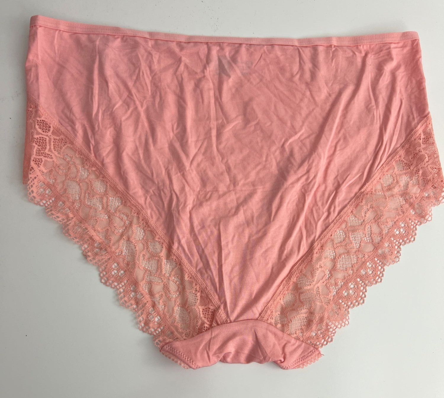 Soma Embraceable Lace High Leg Briefs Panties Size XXL Pink Peach NWT