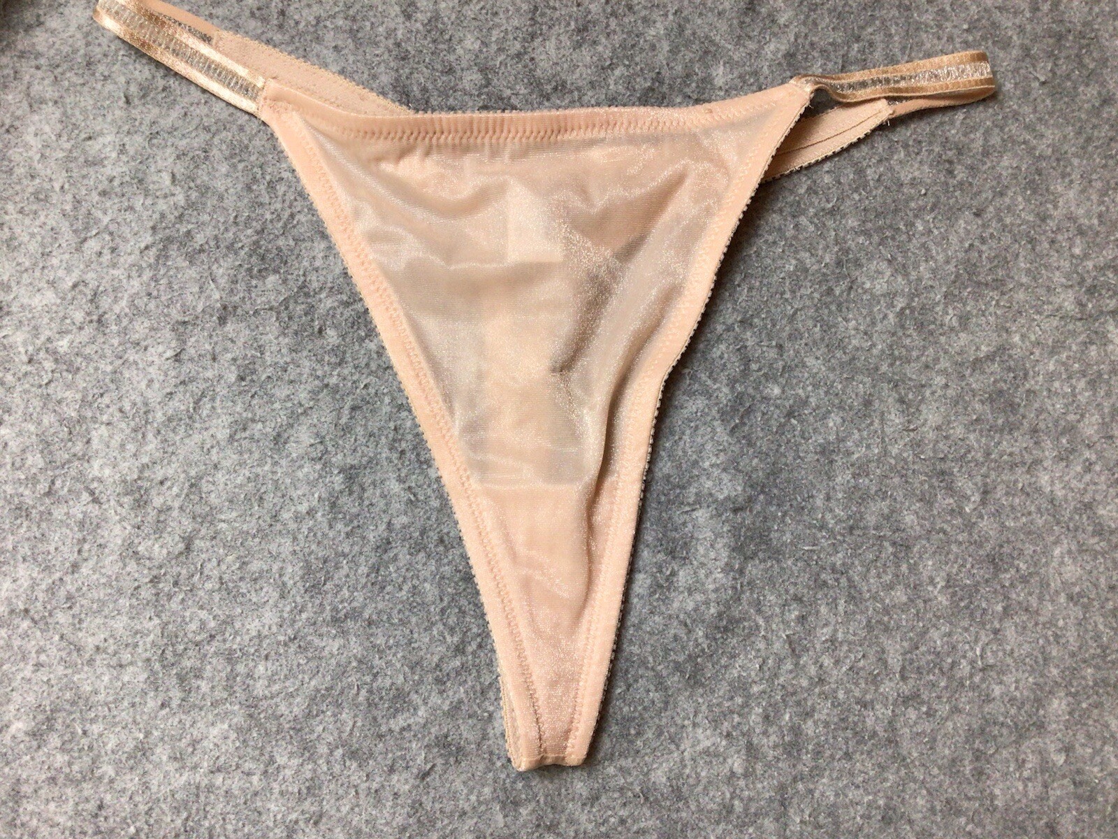 Vintage 80s 90S Lily Of France Nylon Spandex HICut thong PANTIES Style 3045 Glam