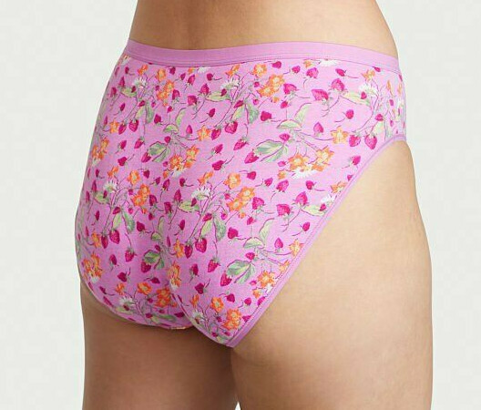 XL Purple Pink StrawBerry Cotton Victorias Secret High-Leg Waist Brief Pantie