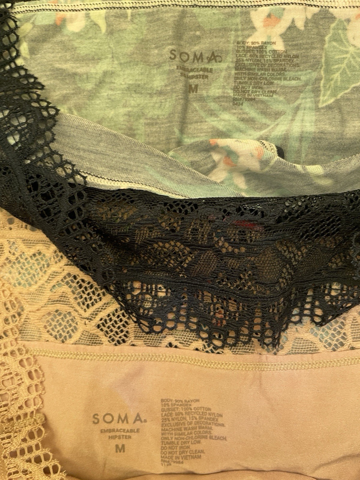 $58 Soma Embraceable Hipster Panty Lot ~ 4 Pairs ~Medium~NWOT❤️