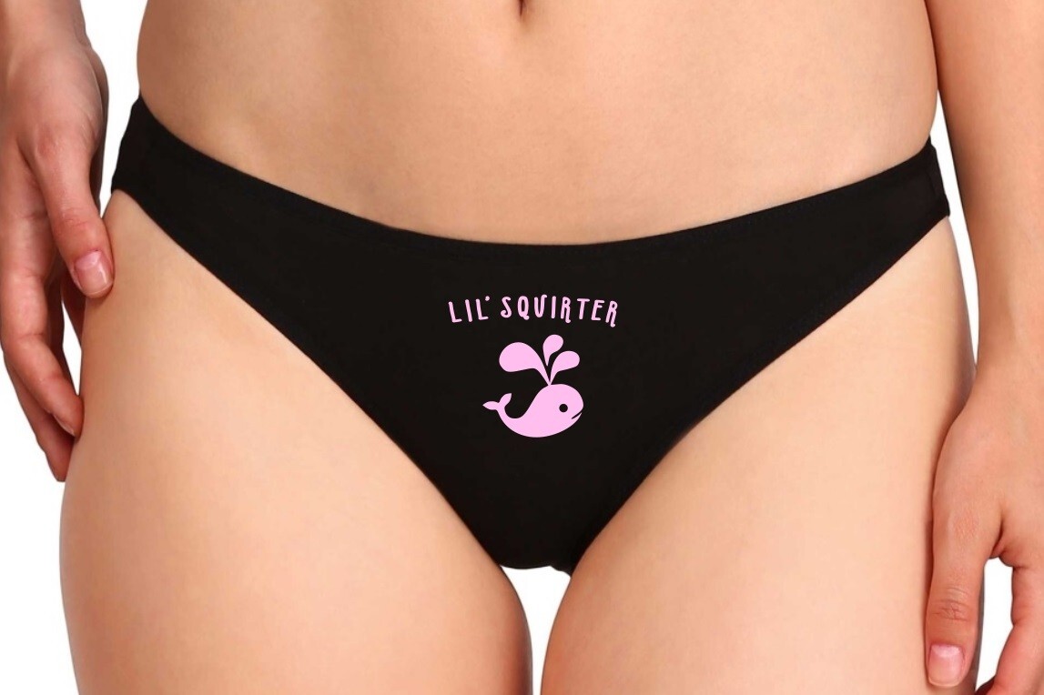 Sexy Little Squirter Funny Novelty Slut Cosplay Glow In Dark G-String Thong