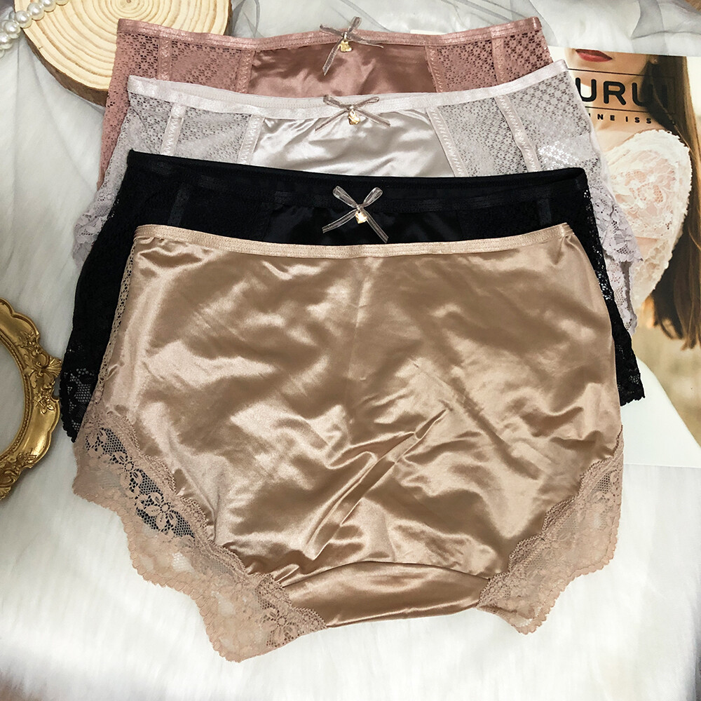 6 Packs Lot Sexy Womens French Lace Brief SilkySatin Panties Underwear Lingeries
