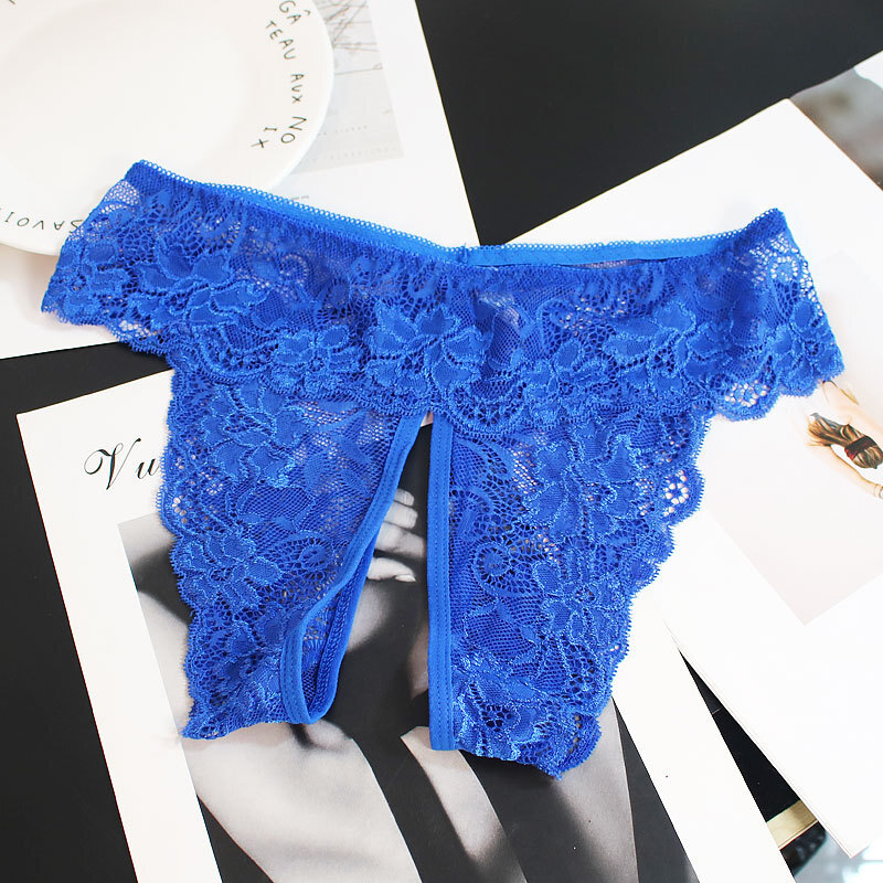 Sexy Ladies Womens Cheeky Crotchles Panties Brief Lace Intimates Thong Plus Size