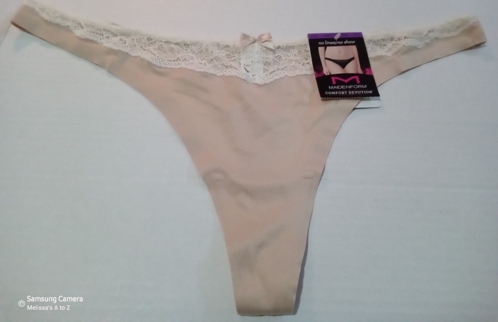NWT Maidenform Latte Lift Lace Comfort Devotion Thong Panty 40149 2XL / 9 $12