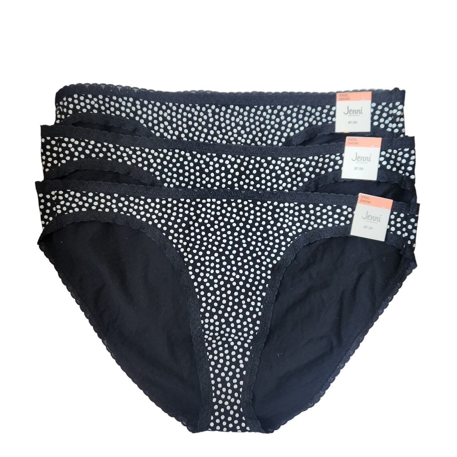 Jenni Intimates Underwear Women’s XXXL Multi Set of 3 Panties Lace Trimmed 6542
