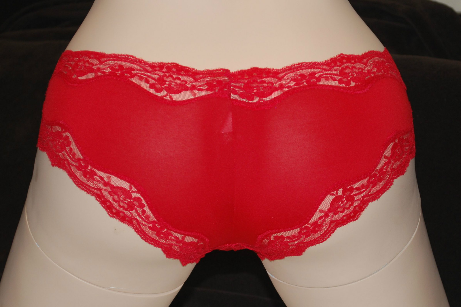 BIKINI PANTY by FASHION FORMS – Polyester Spandex W/Soft Lace Trim – 3 PAIR LOT