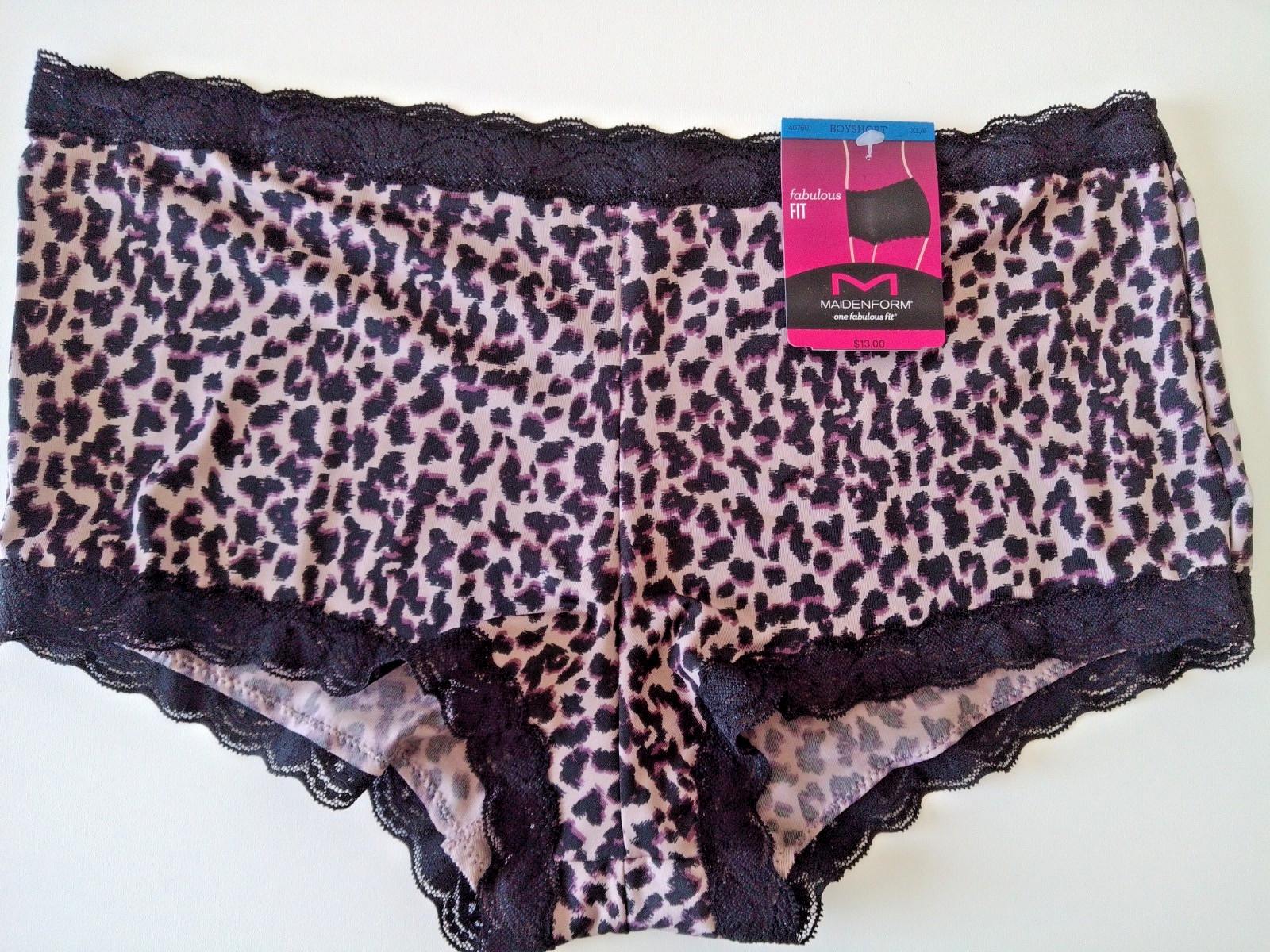 NWT TWO (2) Maidenform Boyshort Panties Size 8/XL 40760 Fabulous Fit Animal