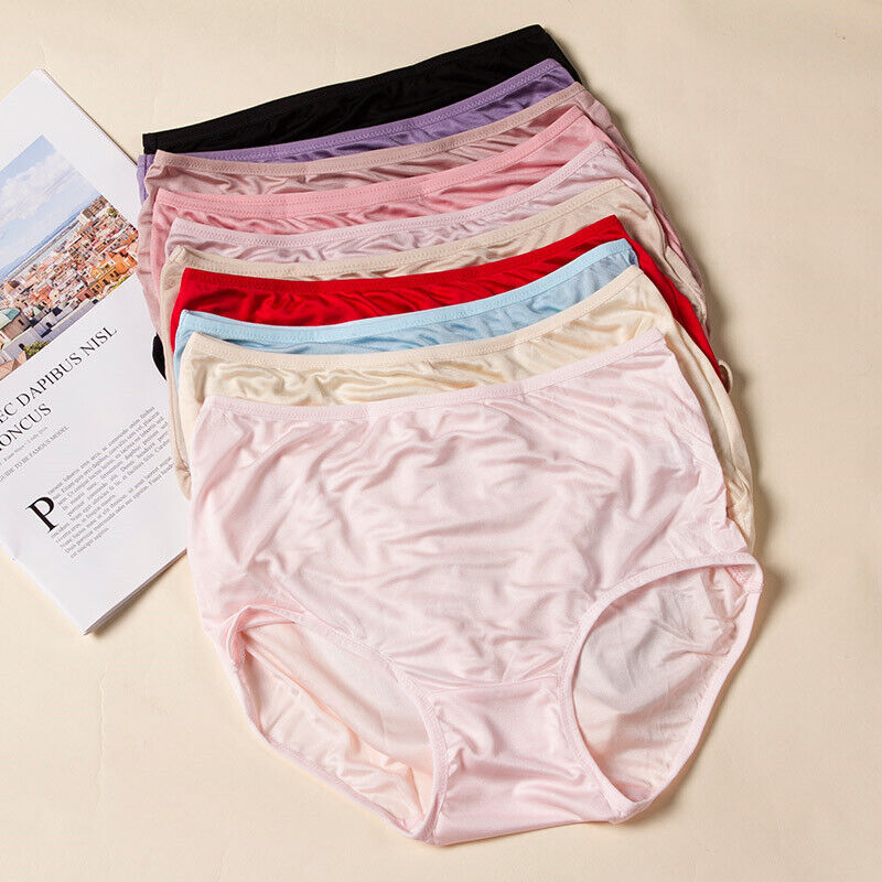 3pcs/lot Mulberry Silk Underwear Women’s Briefs Plus Size Real Silk Lady Panties