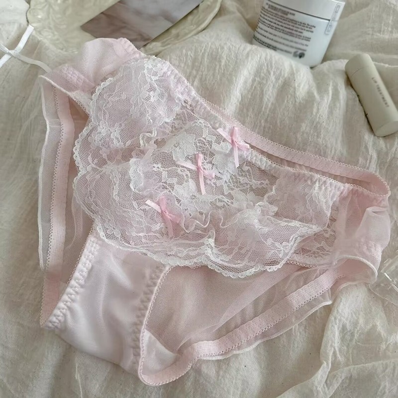 Lolita Girls Lace Panties Briefs Princess Sheer Underpants Japanese Cute Panty