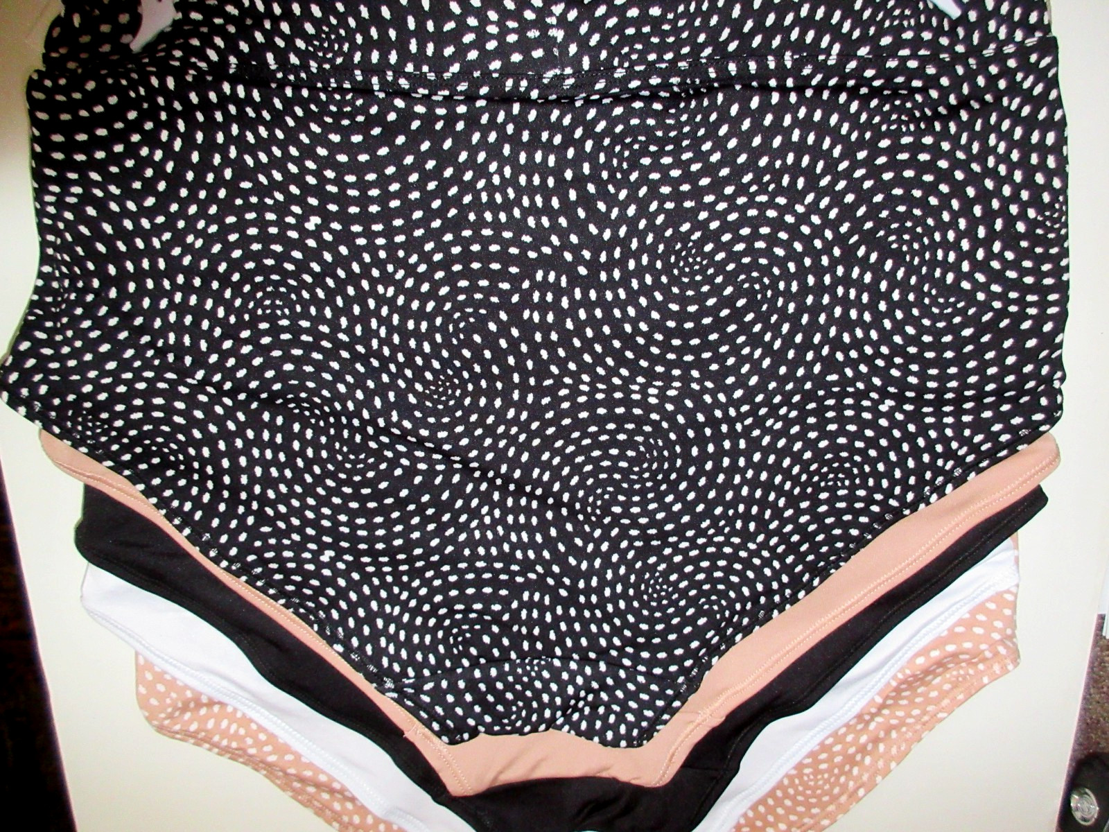 Gloria Vanderbilt 5-Pair BRIEF smooth waist Polyester beige white black ~ 1X