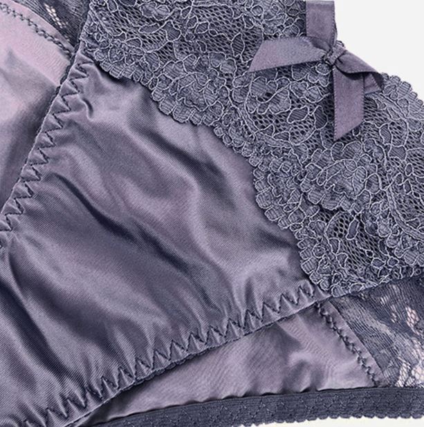 4 Pcs Lot Womens Sexy Panties Satin Brief Low Waist Thong French Lace Underwear