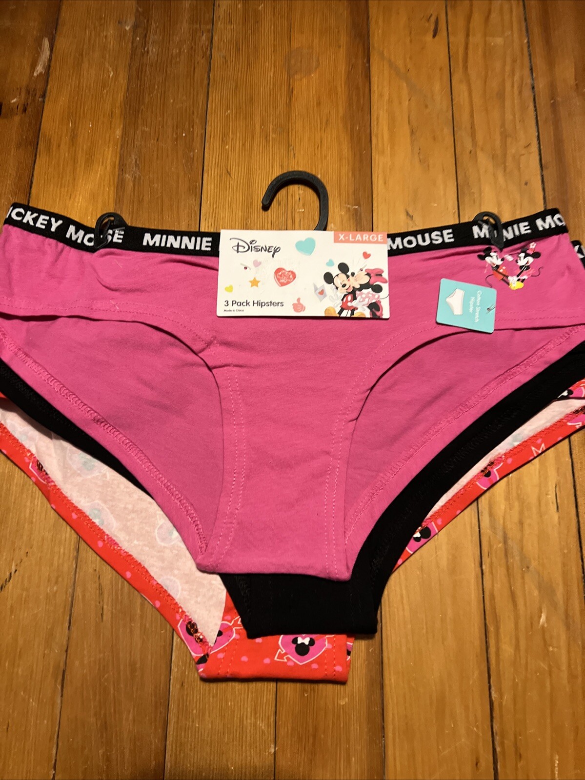 3-Pack Disney Womens Minnie Mouse Hipster Panty Size XL
