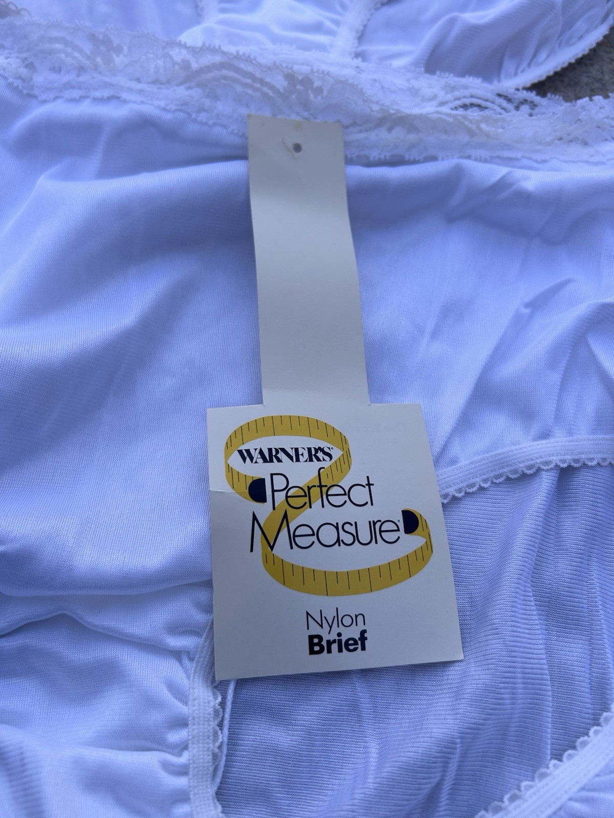 NOS! Lot 3 VTG Warner’s Perfect Measure White Nylon Lace Brief Panties – See Des