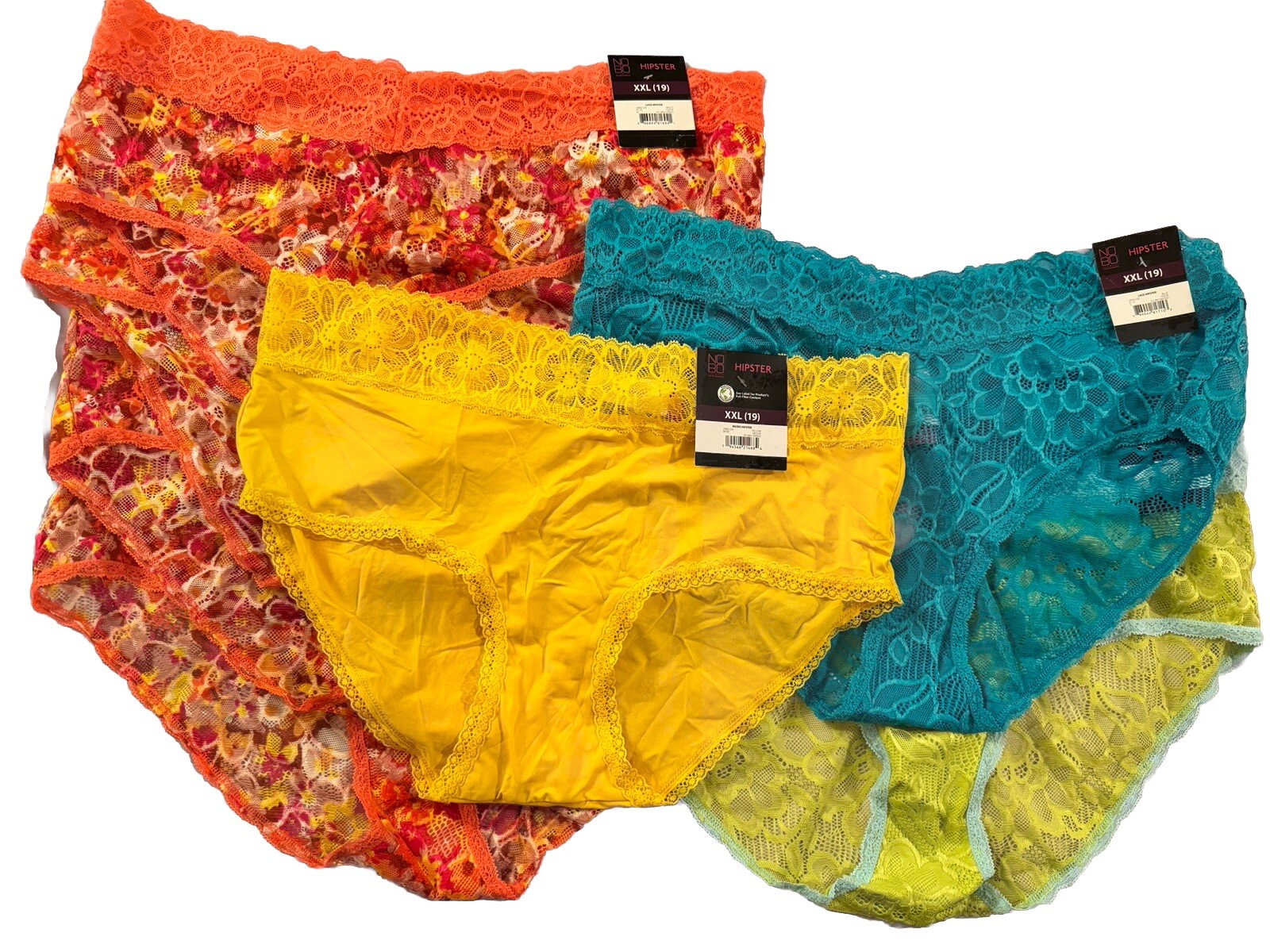 No Boundaries NOBO XXL(19) Lace Hipsters Lot of 7 NWT