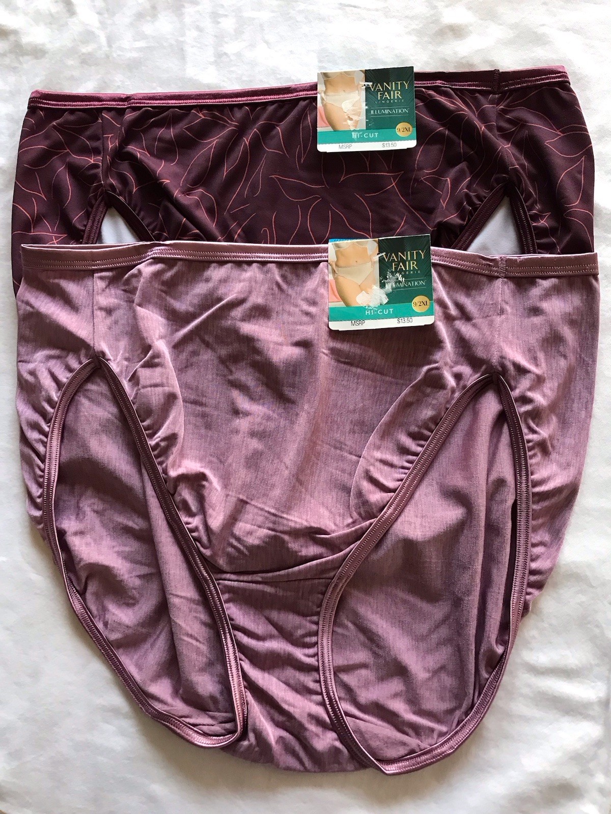 NEW 2 Pair Warner’s Panties Hi-Cut Hi-Cut Panties Size 9 Or 2XL