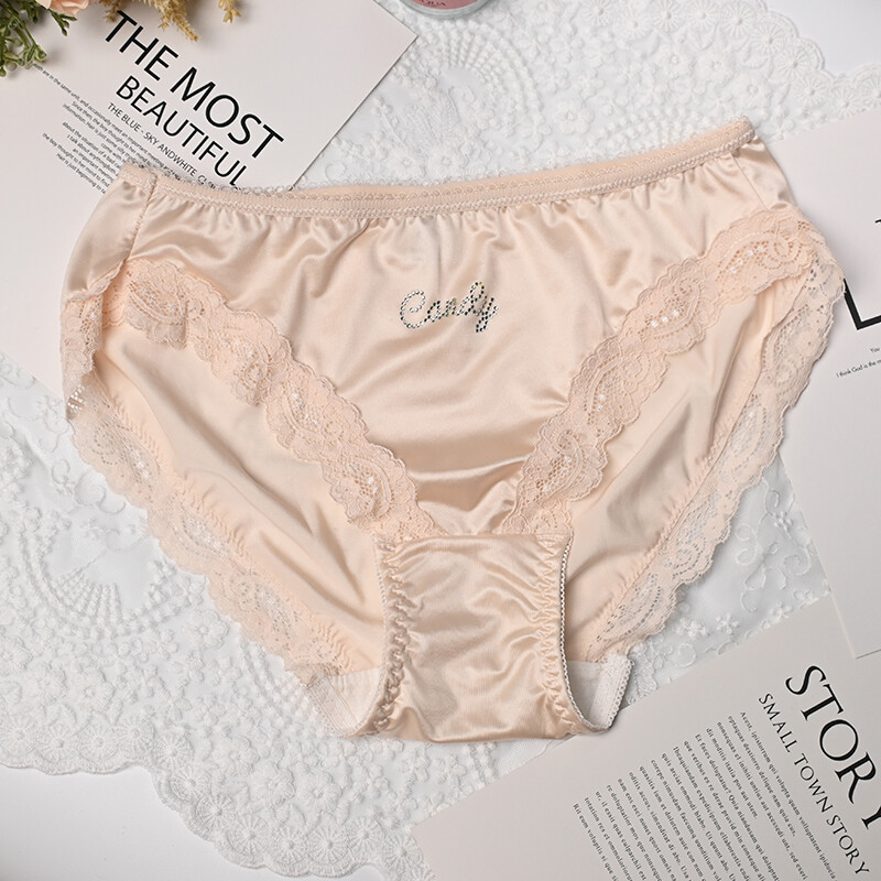 4pcs Lot Womens Sexy Panties Smooth Satin Briefs Intimates Low Waist Lingeries
