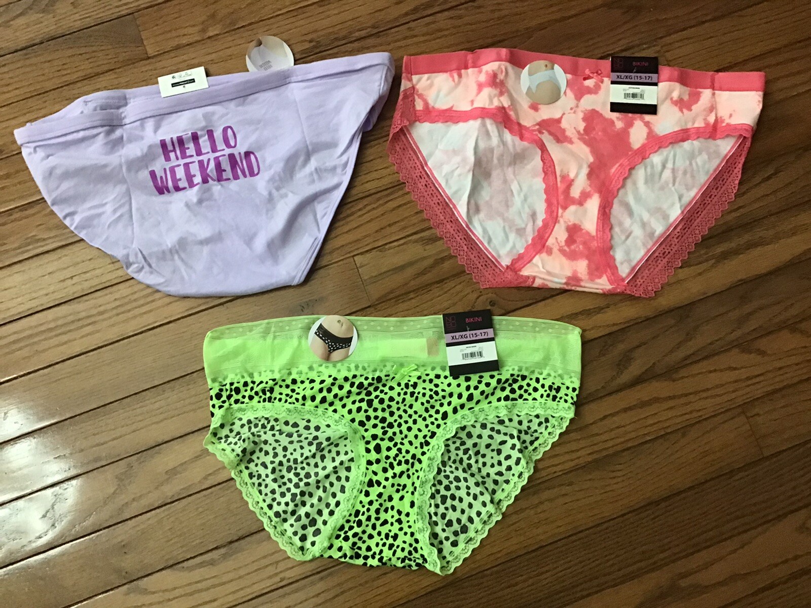 NWT NOBO No Boundaries Bikini Panties Size XL (LOT OF 3 Pairs) (C42-2)