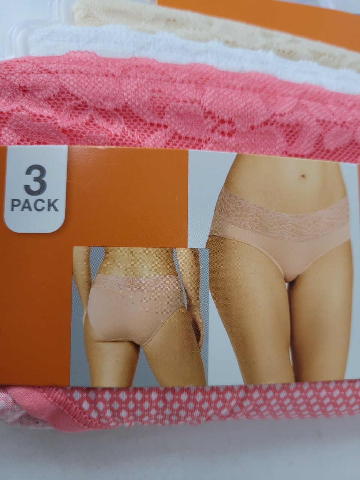 Warners Womens Hipster Lace Waist Underwear Panties Ultra Soft 3-Pair XXXL 10