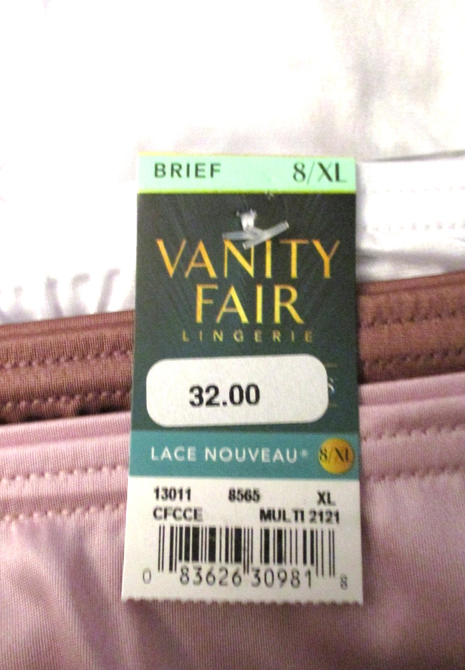 Vanity Fair brief panties 3 pair Perfectly Yours Lace Nouveau size 8/XL