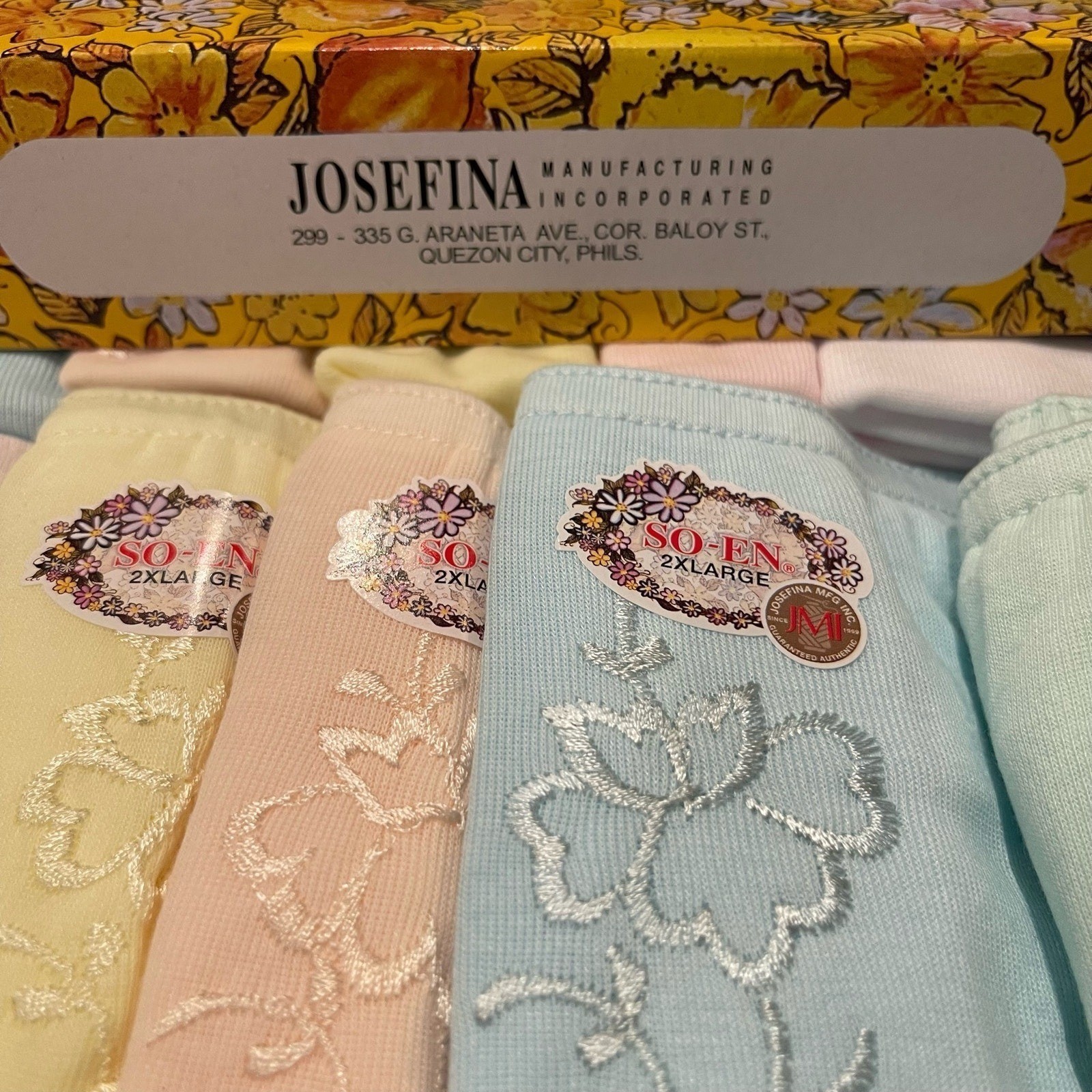 Soen SMP Semi Full Ladies Panty Pastel Color Embroidered Size 2XL