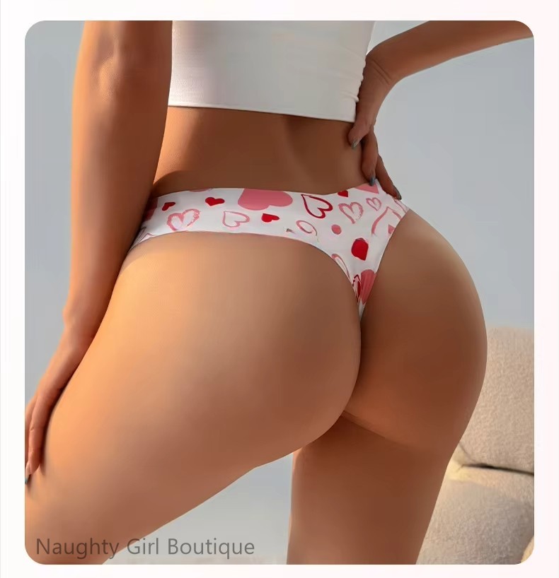 Fun Heart Print Womens Hipster Panties Love 3 Style Choices For Valentines Gift