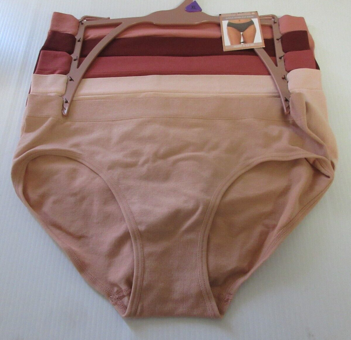 Icy Hot 4 Pack Seamless v- Cut Hipster Women’s Underwear Pack Size L