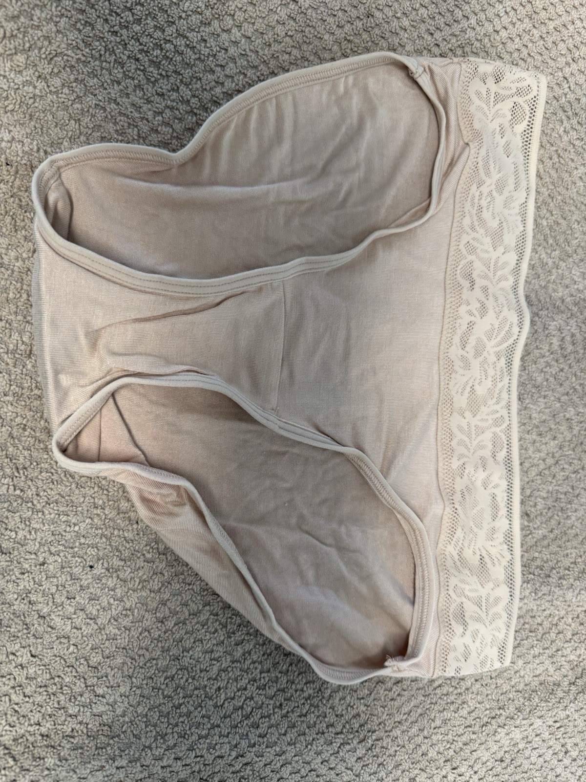 Joyspun Maternity Panty Under Belly 3pk Pink Black Beige Lace Waistband Size 4-6