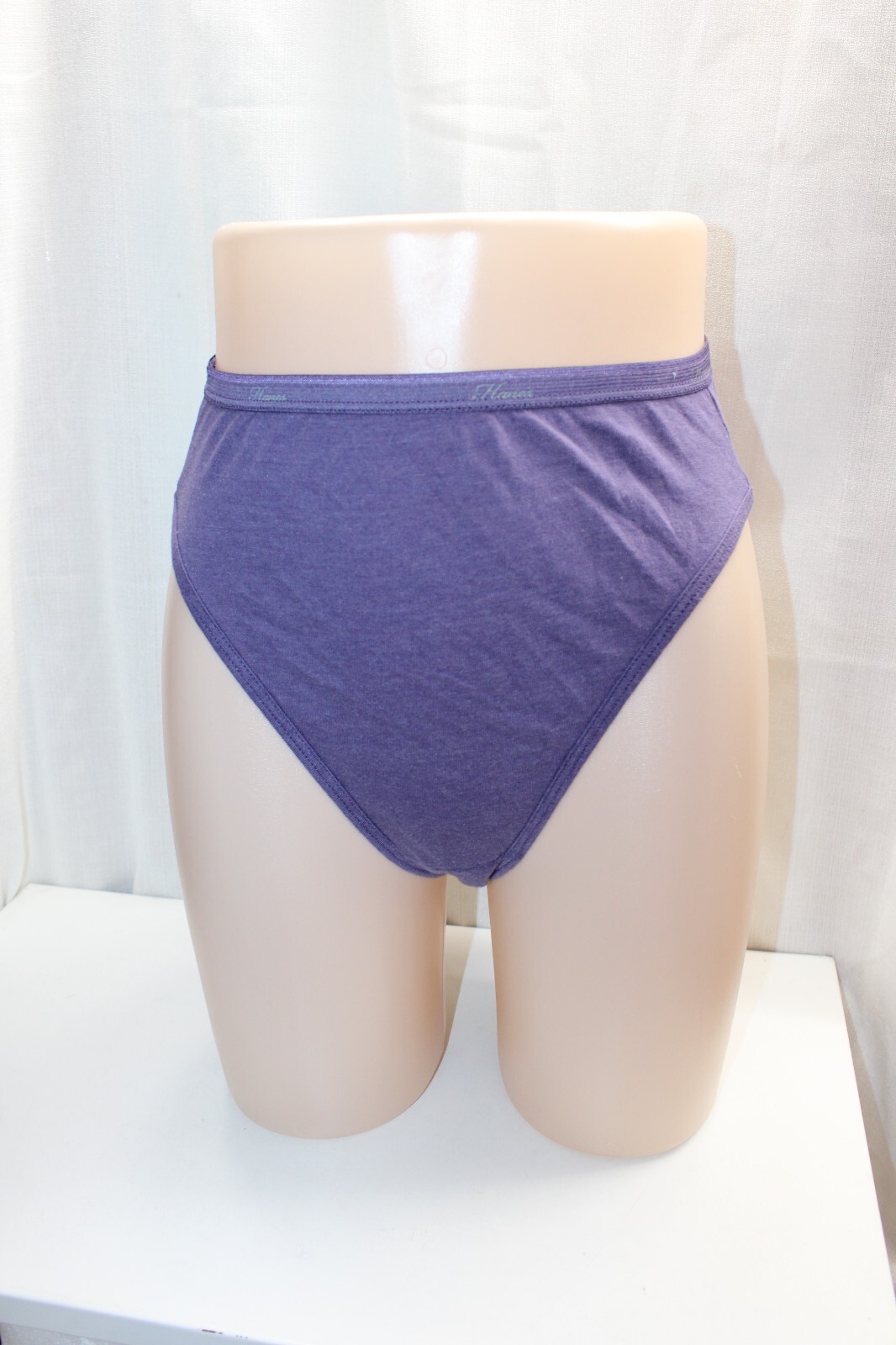 HANES~Women’s Tagless High Leg Hipsters Size 8 XL~1 Pairs Cotton COOL DRI~Purple