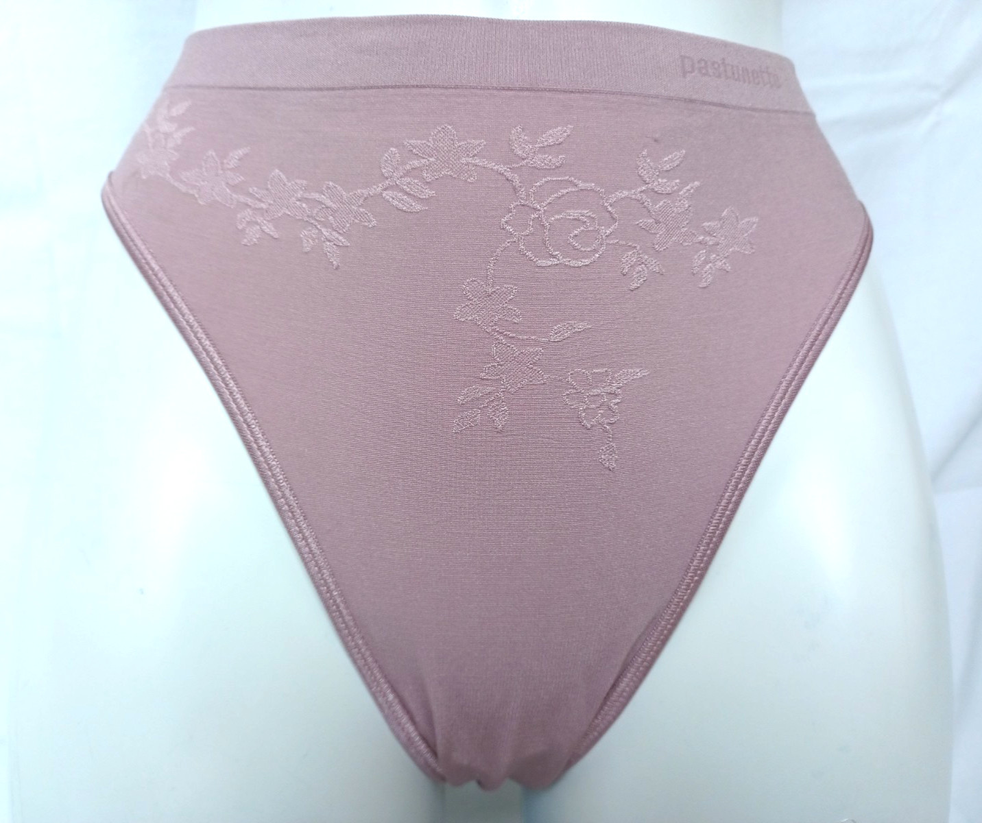 Pastunette Lingerie Beautiful Floral Daisy Dusty Mauve Tactel Lycra Thong Size L