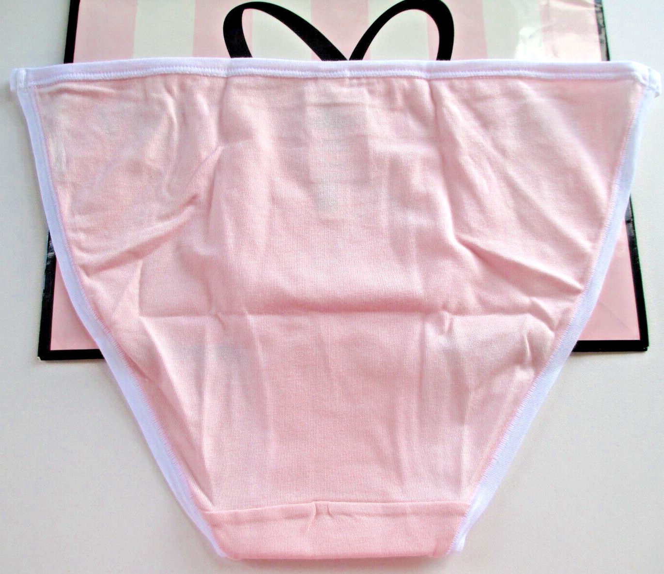 VICTORIA’S SECRET PINK Cotton String Bikini Panty VS Angel Pink White S M L XL