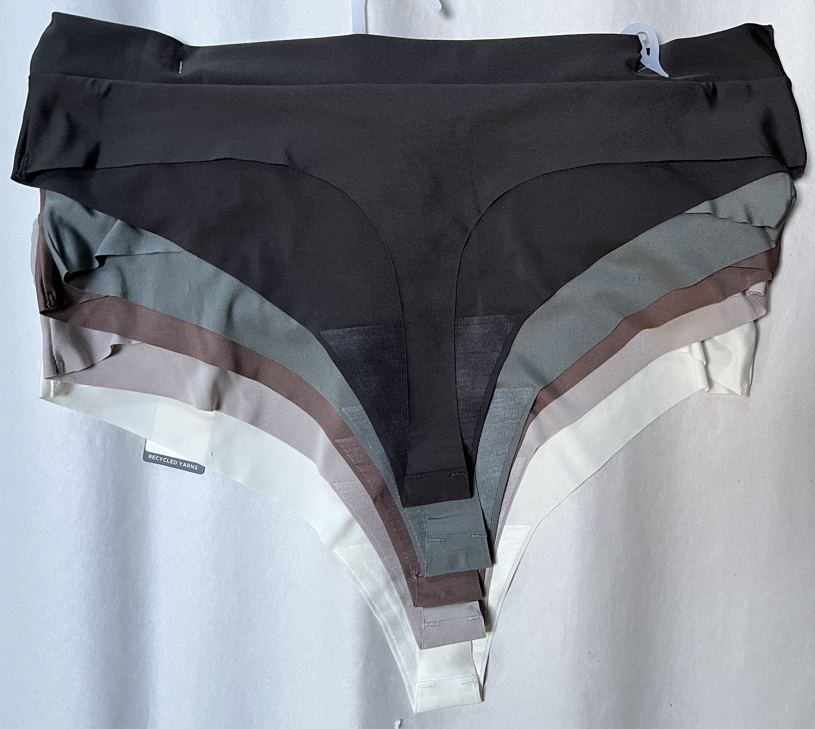 NWT DANSKIN 1 IVORY 1 BLACK 1 NUDE 1 BROWN 1 GRAY THONG PANTY DS9805 XL $48