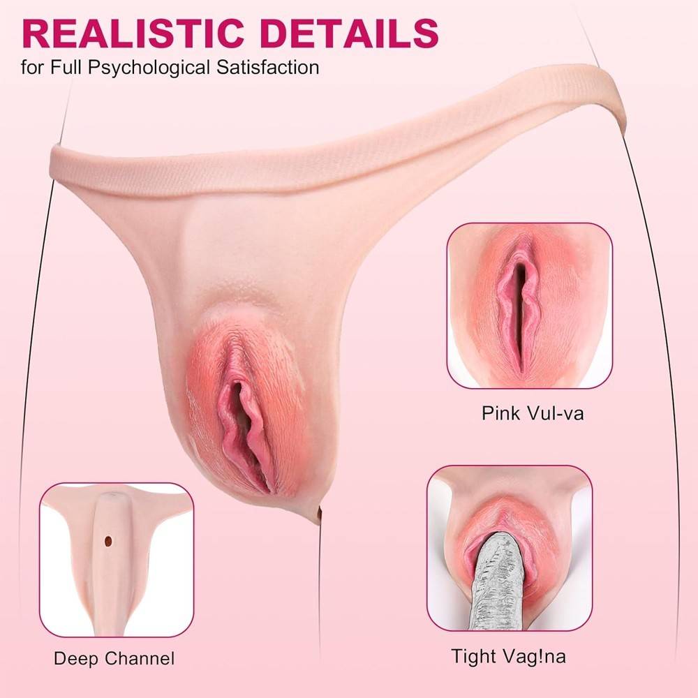 Men’s Hiding Gaff Panties Silicone Thong Panties for Crossdressing Transgender